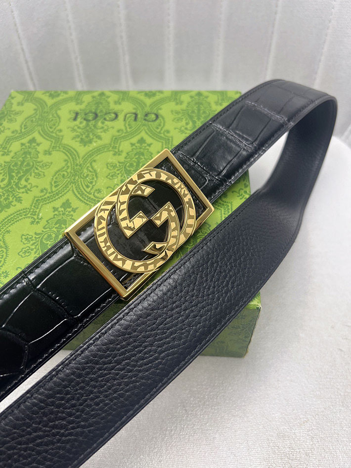 グッチ アウトレット店舗 GUCCI インターロッキング Gバックル リバーシブル メンズ レザー 2701935 グッチ ベルト セール - 画像 (5)