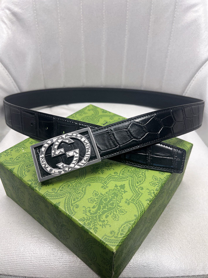 グッチ アウトレット店舗 GUCCI インターロッキング Gバックル リバーシブル メンズ レザー 2701936 グッチ ベルト 新作 - 画像 (7)