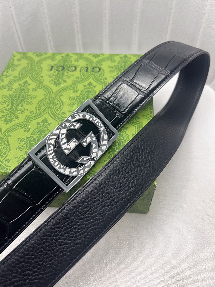 グッチ アウトレット店舗 GUCCI インターロッキング Gバックル リバーシブル メンズ レザー 2701936 グッチ ベルト 新作 - 画像 (5)
