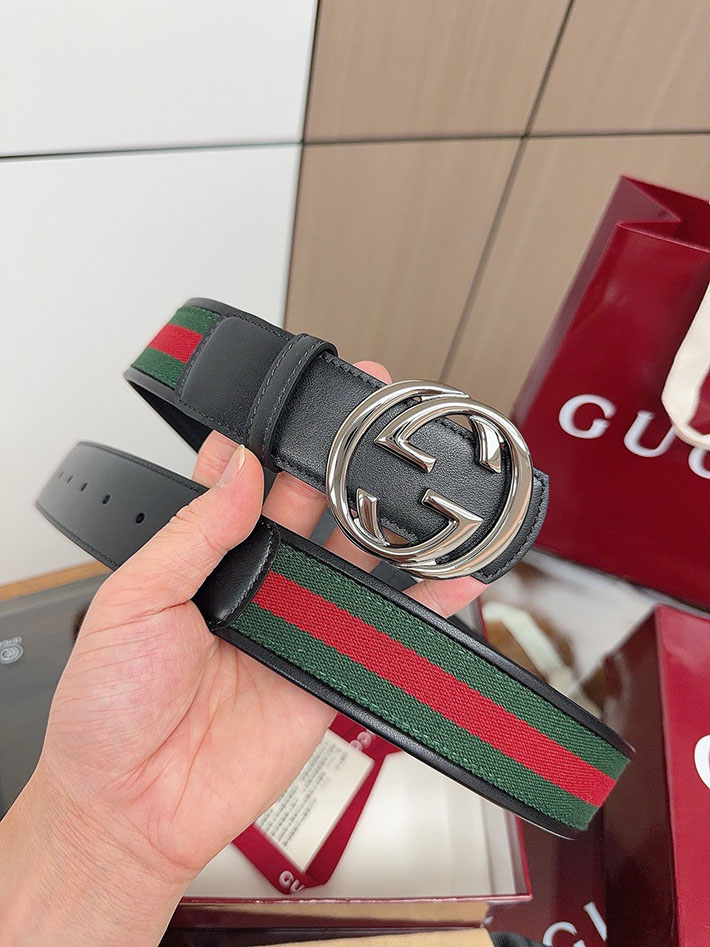 グッチ アウトレット店舗 GUCCI シェリーライン GGロゴ バックルベルト レザー 40mm メンズ 2701937 グッチ ベルト アウトレット 価格 - 画像 (2)