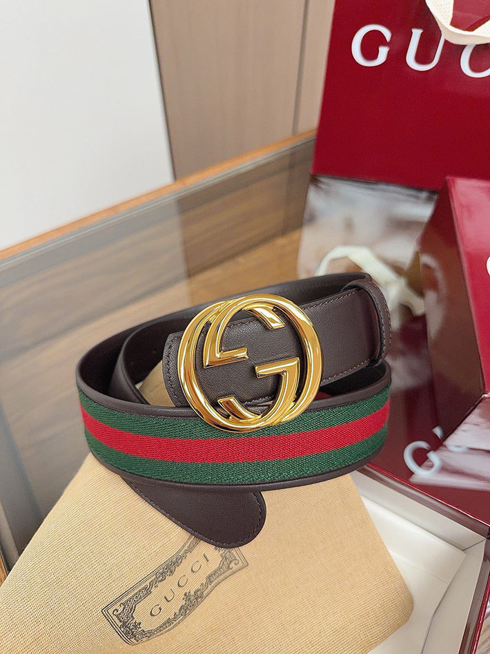 グッチ アウトレット店舗 GUCCI シェリーライン GGロゴ バックルベルト レザー 40mm メンズ 2701938 グッチ メンズ ベルト 激安 - 画像 (9)