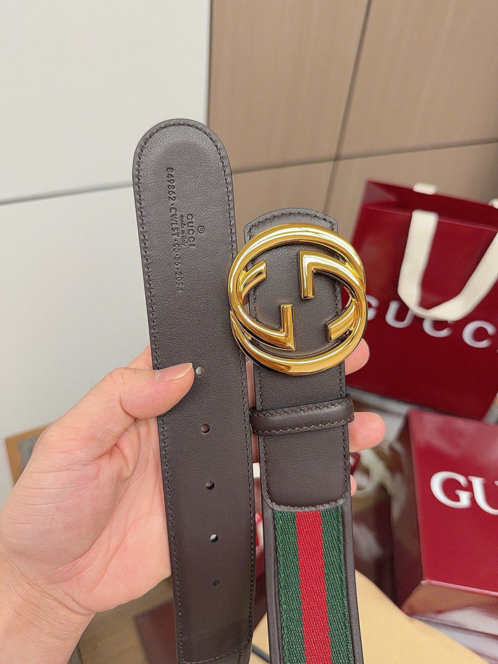 グッチ アウトレット店舗 GUCCI シェリーライン GGロゴ バックルベルト レザー 40mm メンズ 2701938 グッチ メンズ ベルト 激安 - 画像 (8)