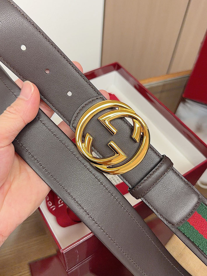 グッチ アウトレット店舗 GUCCI シェリーライン GGロゴ バックルベルト レザー 40mm メンズ 2701938 グッチ メンズ ベルト 激安 - 画像 (7)