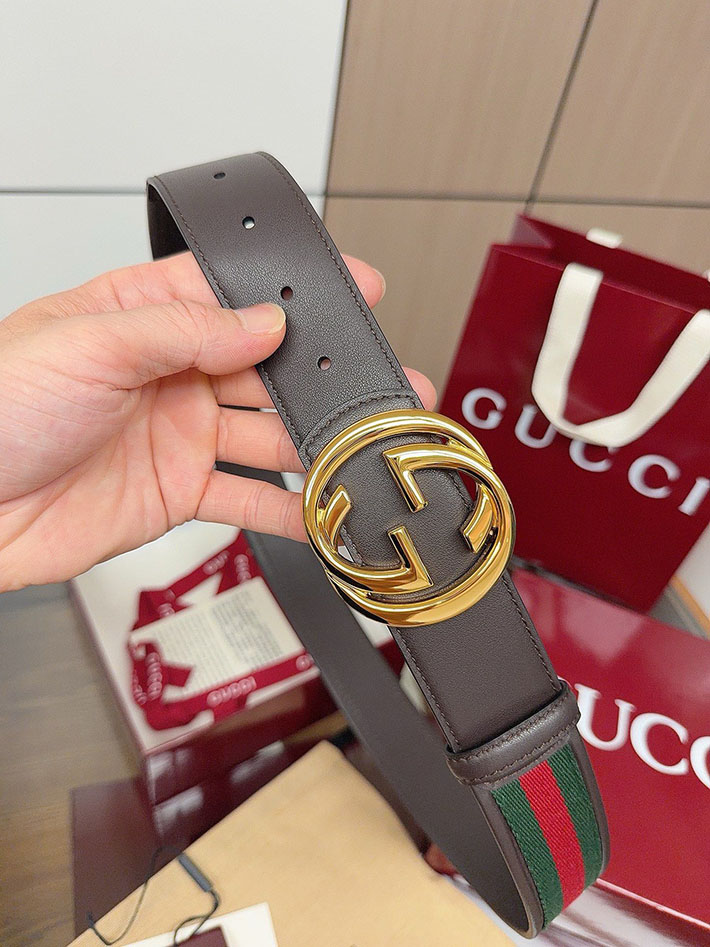 グッチ アウトレット店舗 GUCCI シェリーライン GGロゴ バックルベルト レザー 40mm メンズ 2701938 グッチ メンズ ベルト 激安 - 画像 (6)