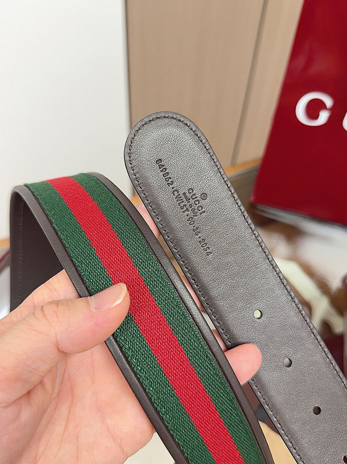 グッチ アウトレット店舗 GUCCI シェリーライン GGロゴ バックルベルト レザー 40mm メンズ 2701938 グッチ メンズ ベルト 激安 - 画像 (3)