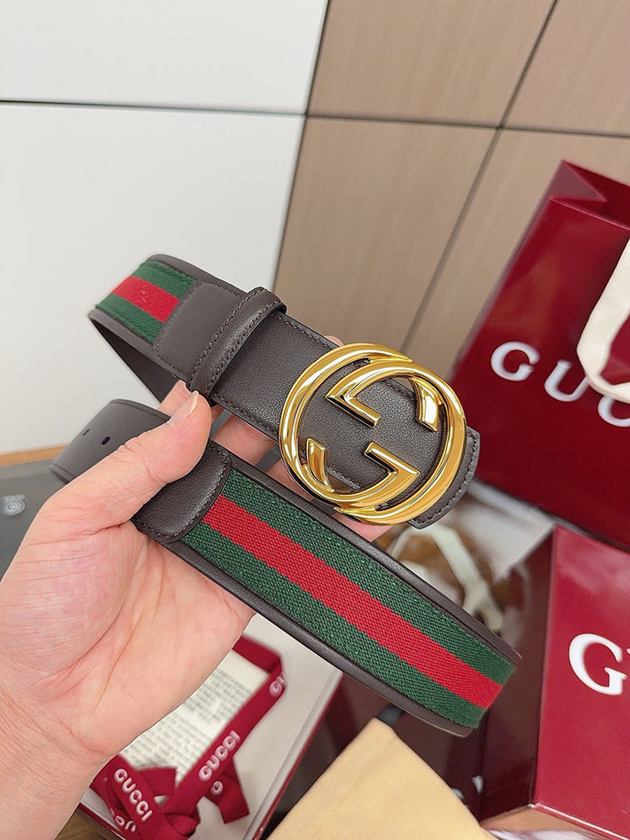 グッチ アウトレット店舗 GUCCI シェリーライン GGロゴ バックルベルト レザー 40mm メンズ 2701938 グッチ メンズ ベルト 激安 - 画像 (2)