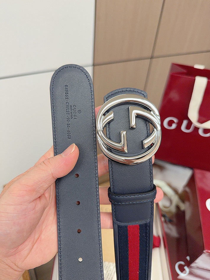 グッチ アウトレット店舗 GUCCI シェリーライン GGロゴ バックルベルト レザー 40mm メンズ 2701939 グッチ ベルト メンズ ビジネス - 画像 (8)