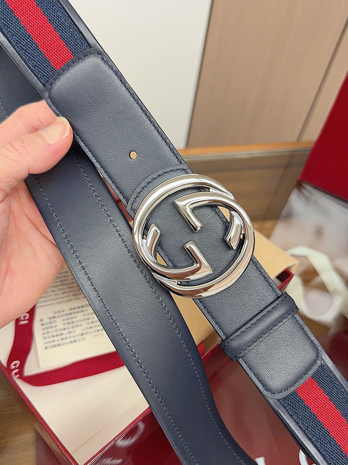 グッチ アウトレット店舗 GUCCI シェリーライン GGロゴ バックルベルト レザー 40mm メンズ 2701939 グッチ ベルト メンズ ビジネス - 画像 (7)