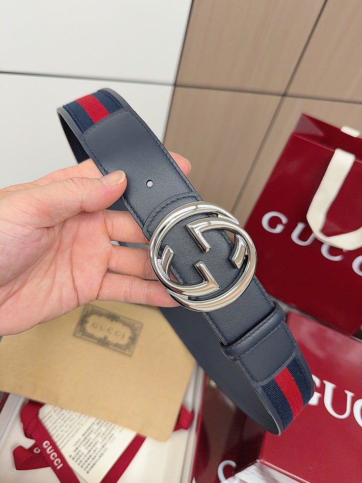 グッチ アウトレット店舗 GUCCI シェリーライン GGロゴ バックルベルト レザー 40mm メンズ 2701939 グッチ ベルト メンズ ビジネス - 画像 (6)