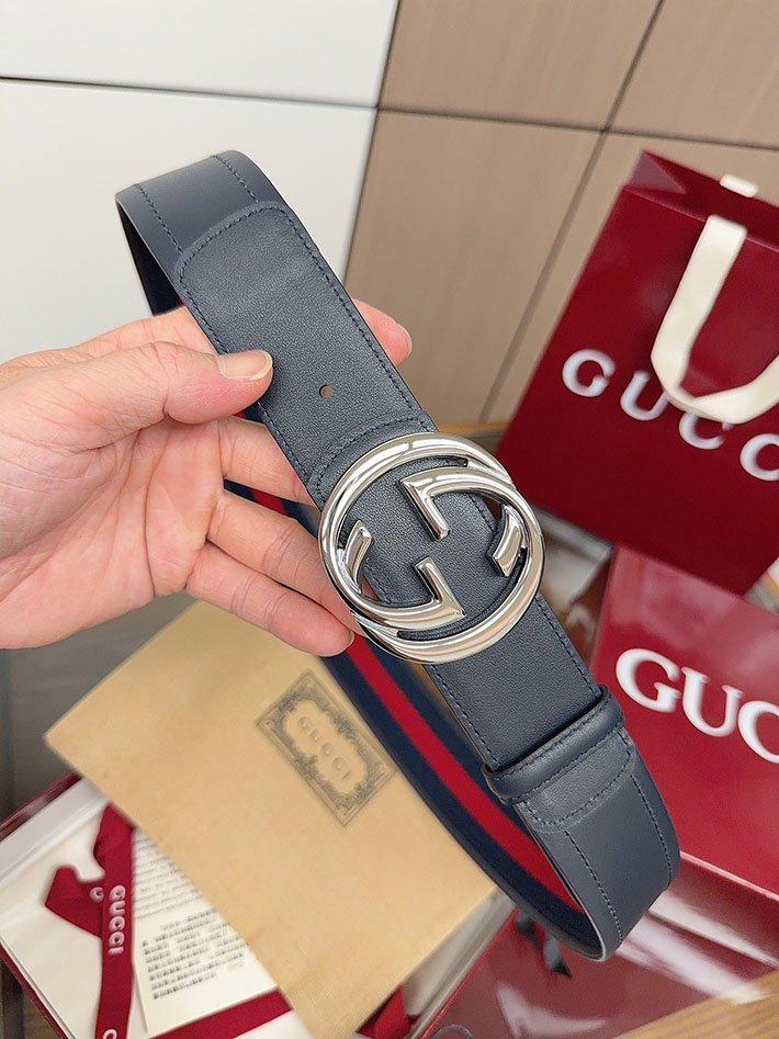 グッチ アウトレット店舗 GUCCI シェリーライン GGロゴ バックルベルト レザー 40mm メンズ 2701939 グッチ ベルト メンズ ビジネス - 画像 (5)
