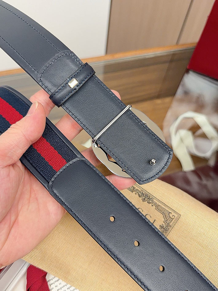 グッチ アウトレット店舗 GUCCI シェリーライン GGロゴ バックルベルト レザー 40mm メンズ 2701939 グッチ ベルト メンズ ビジネス - 画像 (4)