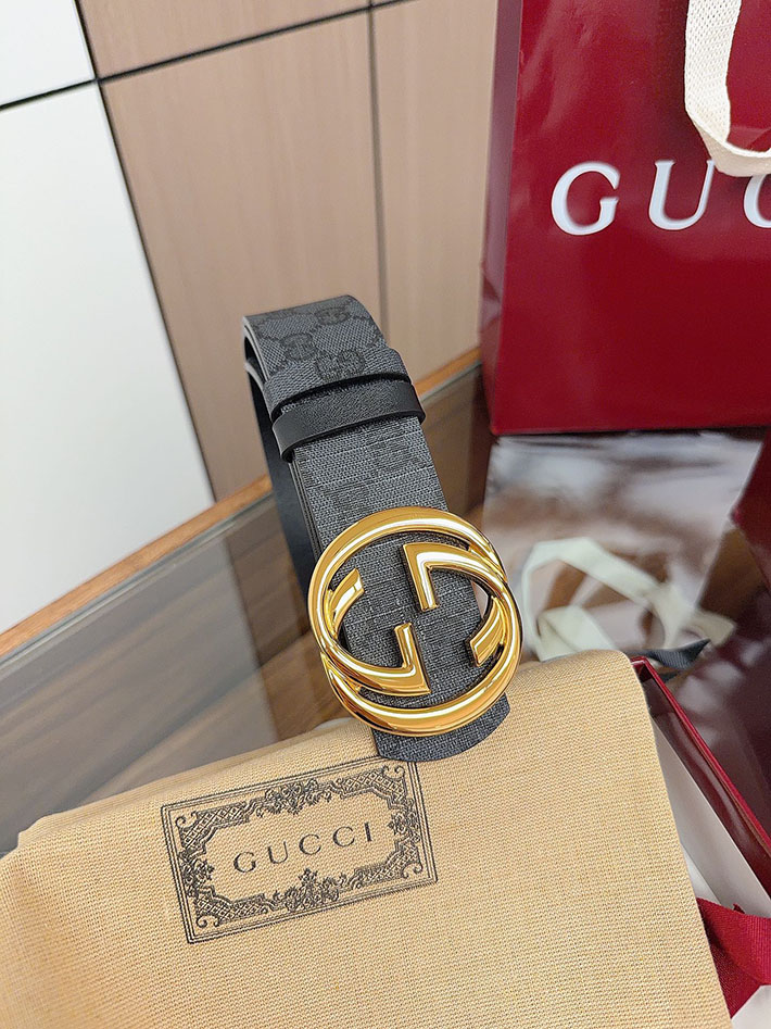 グッチ アウトレット店舗 GUCCI ベルト メンズ GGスプリームキャンバス インターロッキングG バックル 2701949 グッチ ベルト 安い - 画像 (3)