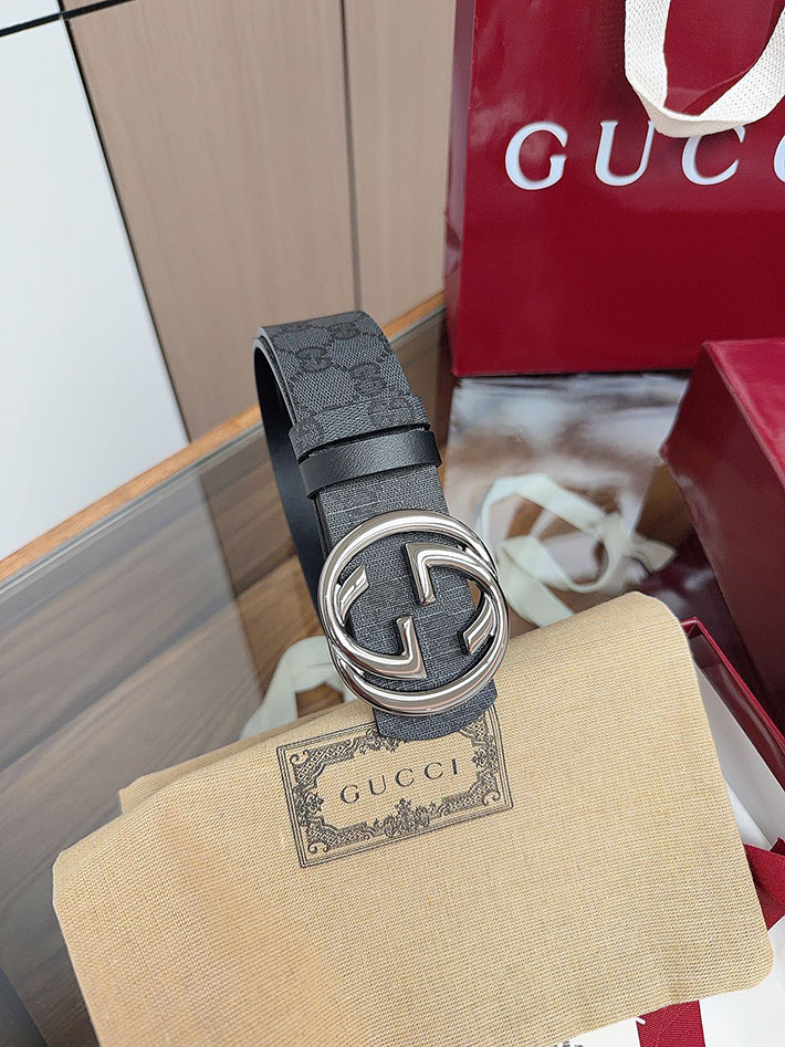 グッチ アウトレット店舗 GUCCI ベルト メンズ GGスプリームキャンバス インターロッキングG バックル 2701950 グッチ ベルト 新作 - 画像 (3)