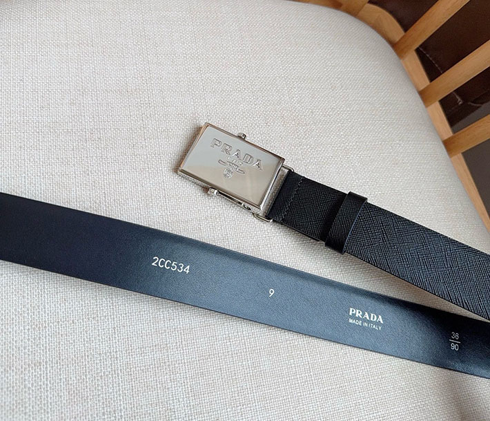 プラダ アウトレット店舗 PRADA ベルト メンズ 35mm グッズ 小物 バックル レザーベルト 2701953 プラダ ベルト メンズ リバーシブル - 画像 (7)