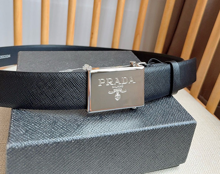 プラダ アウトレット店舗 PRADA ベルト メンズ 35mm グッズ 小物 バックル レザーベルト 2701953 プラダ ベルト メンズ リバーシブル - 画像 (3)