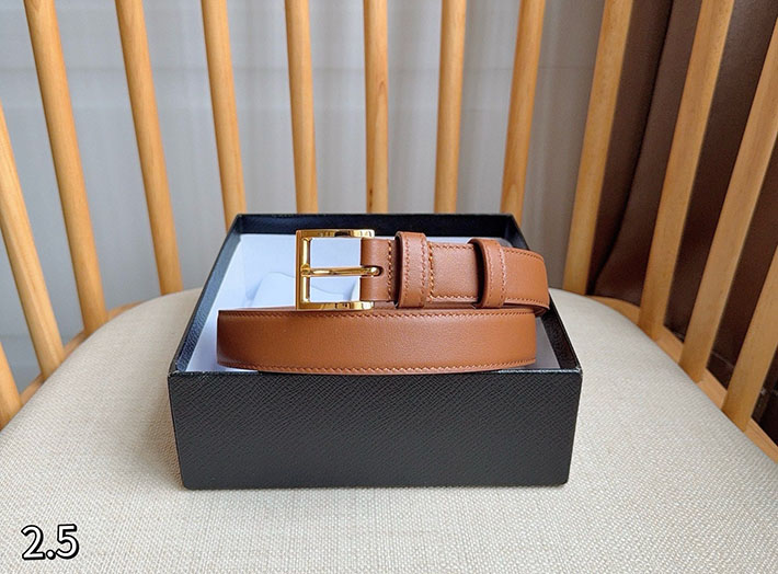 プラダ アウトレット店舗 PRADA サフィアーノレザー 25mm ベルト バックル レディース ブラウン 2701954 レディース プラダ ベルト - 画像 (5)