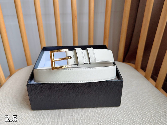 プラダ アウトレット店舗 PRADA サフィアーノレザー 25mm ベルト バックル レディース ホワイト 2701955 レディース プラダ ベルト - 画像 (5)