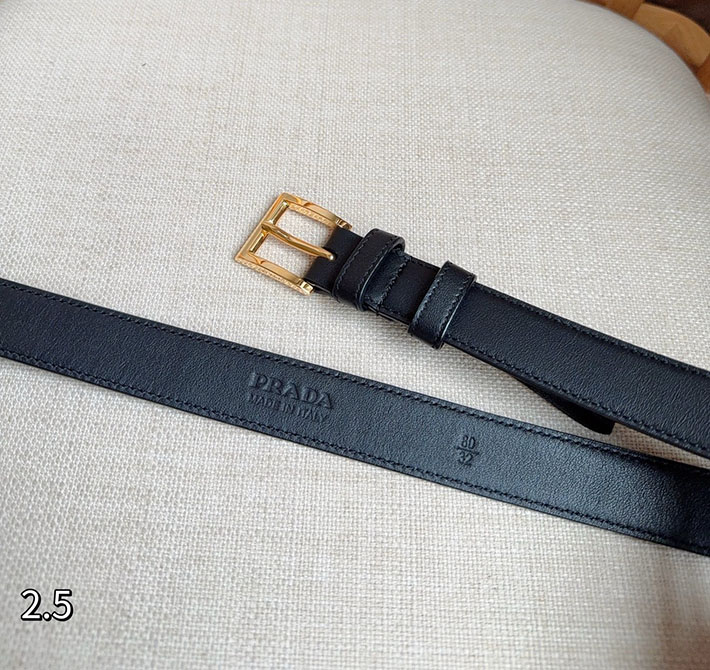 プラダ アウトレット店舗 PRADA サフィアーノレザー 25mm ベルト バックル レディース ブラック 2701956 レディース プラダ ベルト - 画像 (7)