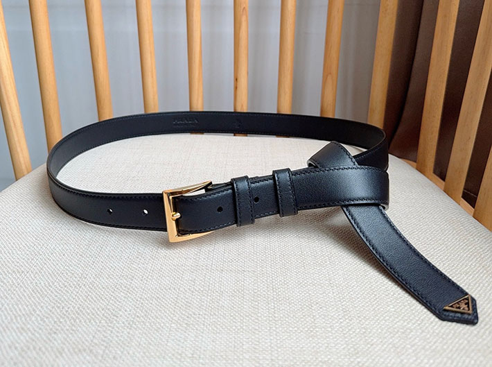 プラダ アウトレット店舗 PRADA サフィアーノレザー 25mm ベルト バックル レディース ブラック 2701956 レディース プラダ ベルト - 画像 (6)