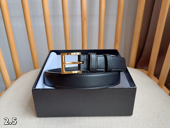 プラダ アウトレット店舗 PRADA サフィアーノレザー 25mm ベルト バックル レディース ブラック 2701956 レディース プラダ ベルト - 画像 (5)