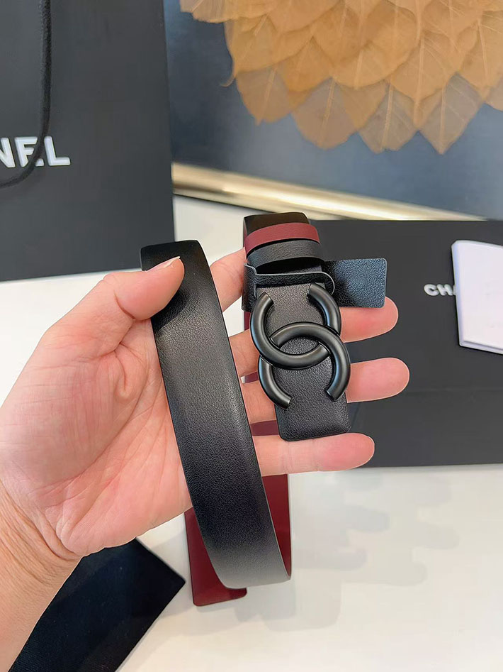 シャネル アウトレット店舗 CHANEL ナローベルト レディース 30mm リバーシブル ココマーク レザー CCマーク 2701957 シャネル ベルト レディース - 画像 (4)