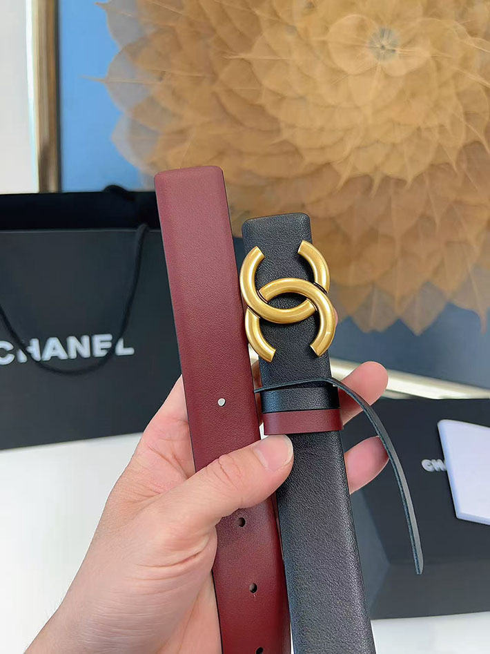 シャネル アウトレット店舗 CHANEL ナローベルト レディース 30mm リバーシブル ココマーク レザー CCマーク 2701958 シャネル ベルト 公式 - 画像 (2)