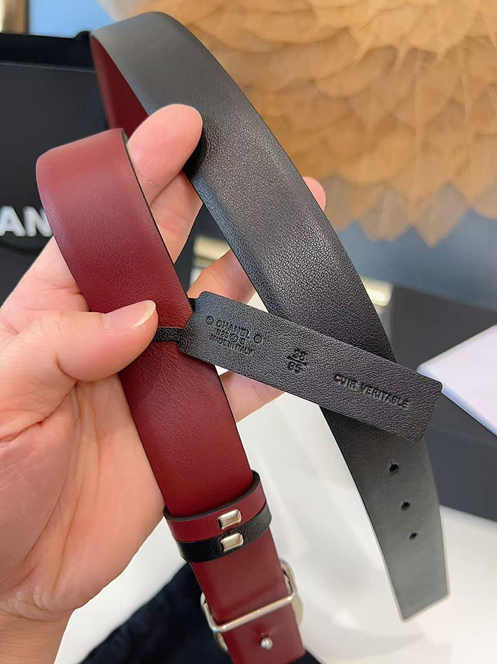 シャネル アウトレット店舗 CHANEL ナローベルト レディース 30mm リバーシブル ココマーク レザー CCマーク 2701959 シャネル ベルト 値段 - 画像 (3)