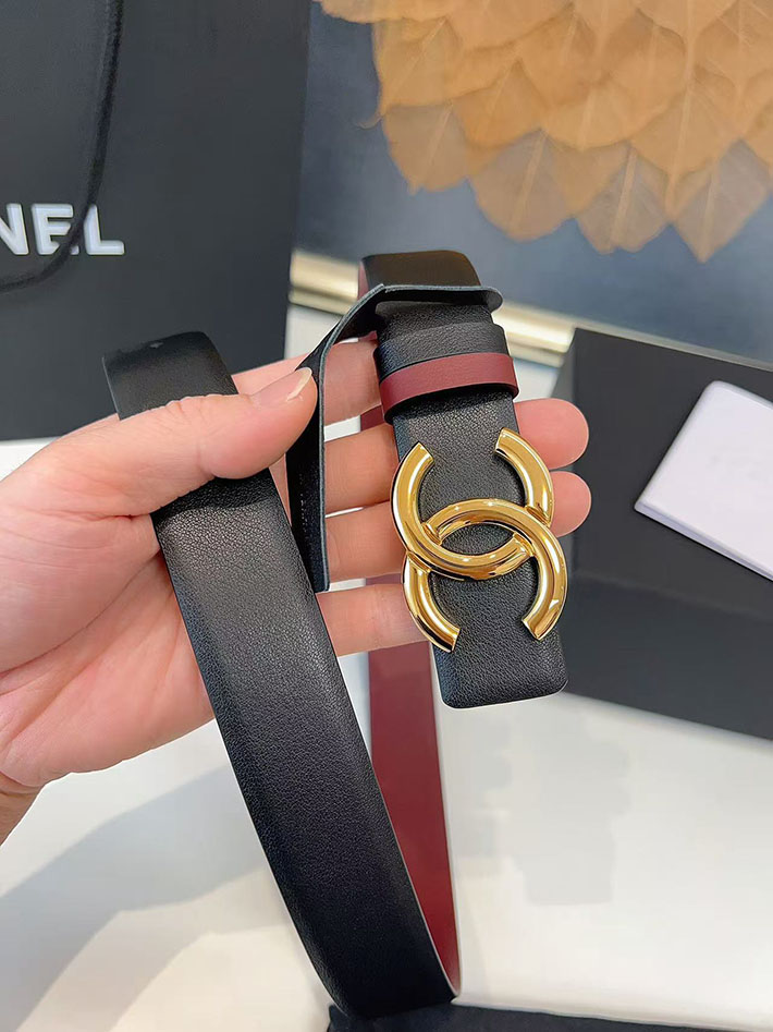 シャネル アウトレット店舗 CHANEL ナローベルト レディース 30mm リバーシブル ココマーク レザー CCマーク 2701960 シャネル ベルト 人気 - 画像 (6)