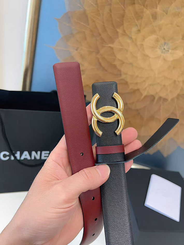 シャネル アウトレット店舗 CHANEL ナローベルト レディース 30mm リバーシブル ココマーク レザー CCマーク 2701960 シャネル ベルト 人気 - 画像 (4)