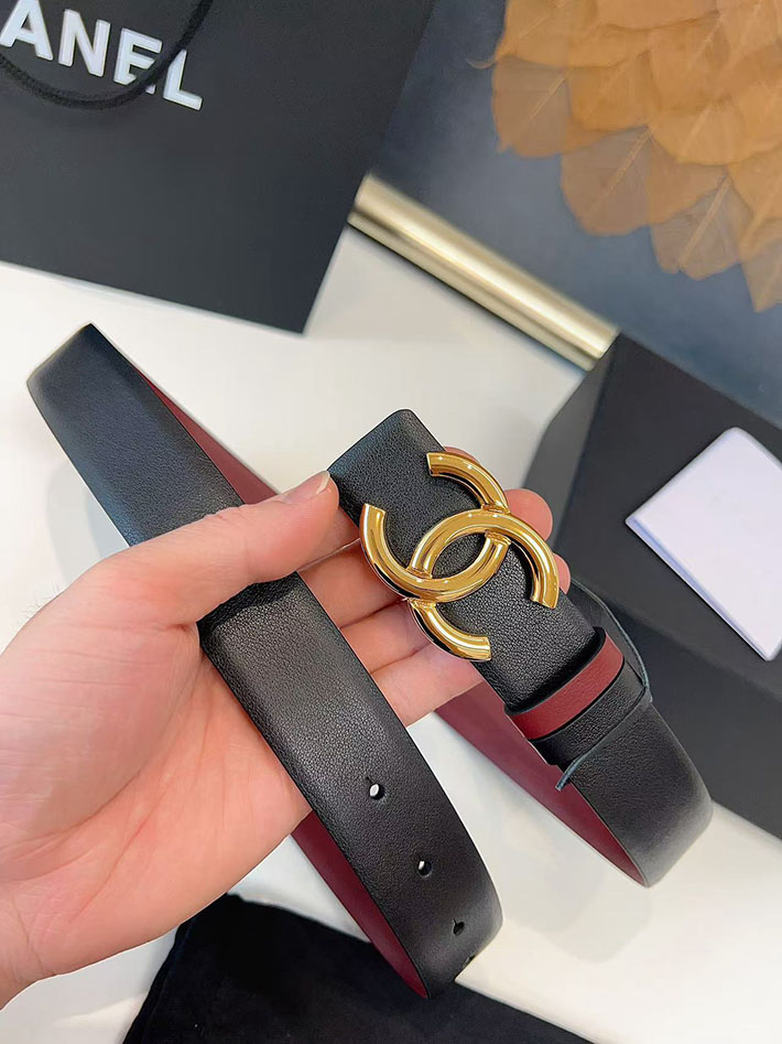 シャネル アウトレット店舗 CHANEL ナローベルト レディース 30mm リバーシブル ココマーク レザー CCマーク 2701960 シャネル ベルト 人気 - 画像 (3)