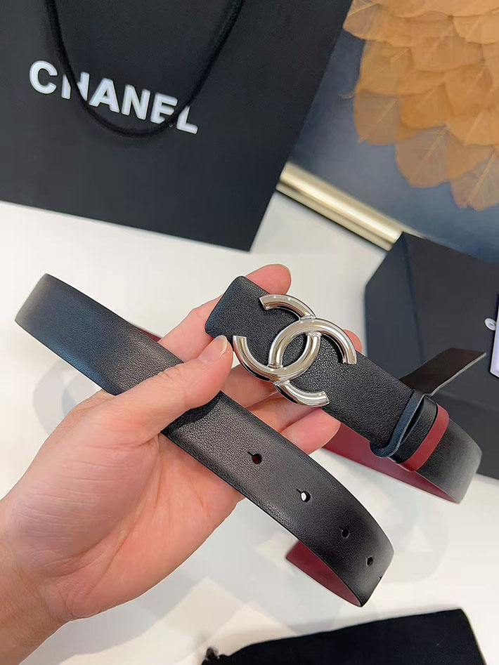 シャネル アウトレット店舗 CHANEL ナローベルト レディース 30mm リバーシブル ココマーク レザー CCマーク 2701961 シャネル ベルト アウトレット - 画像 (5)