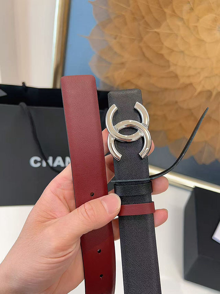 シャネル アウトレット店舗 CHANEL ナローベルト レディース 30mm リバーシブル ココマーク レザー CCマーク 2701961 シャネル ベルト アウトレット - 画像 (4)