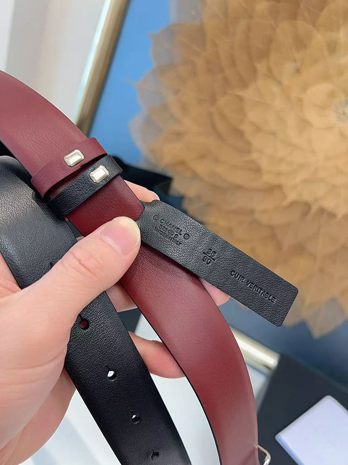 シャネル アウトレット店舗 CHANEL ナローベルト レディース 30mm リバーシブル ココマーク レザー CCマーク 2701961 シャネル ベルト アウトレット - 画像 (2)