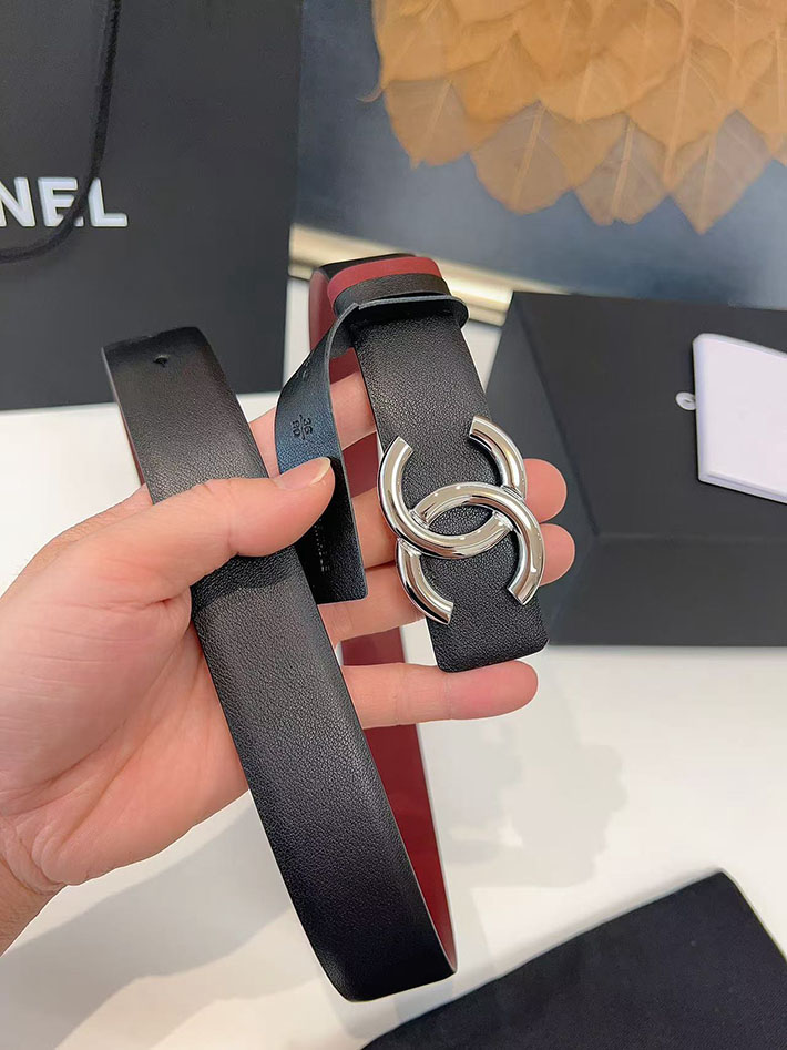 シャネル アウトレット店舗 CHANEL ナローベルト レディース 30mm リバーシブル ココマーク レザー CCマーク 2701961 シャネル ベルト アウトレット - 画像 (9)