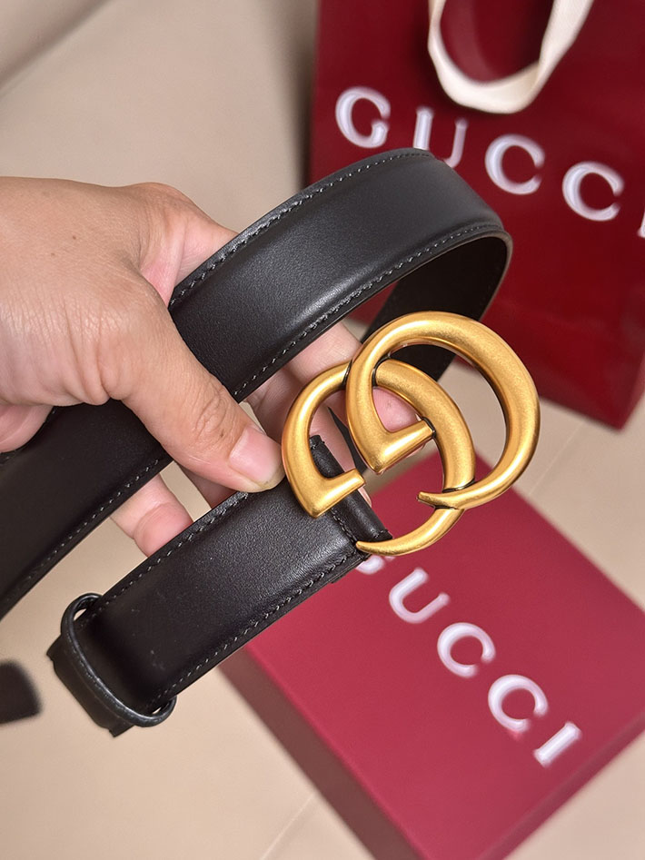 グッチ アウトレット店舗 GUCCI ダブルG 30mm GGマーモント シャイニー バックル レザー ベルト 2701962 レディース グッチ ベルト - 画像 (8)