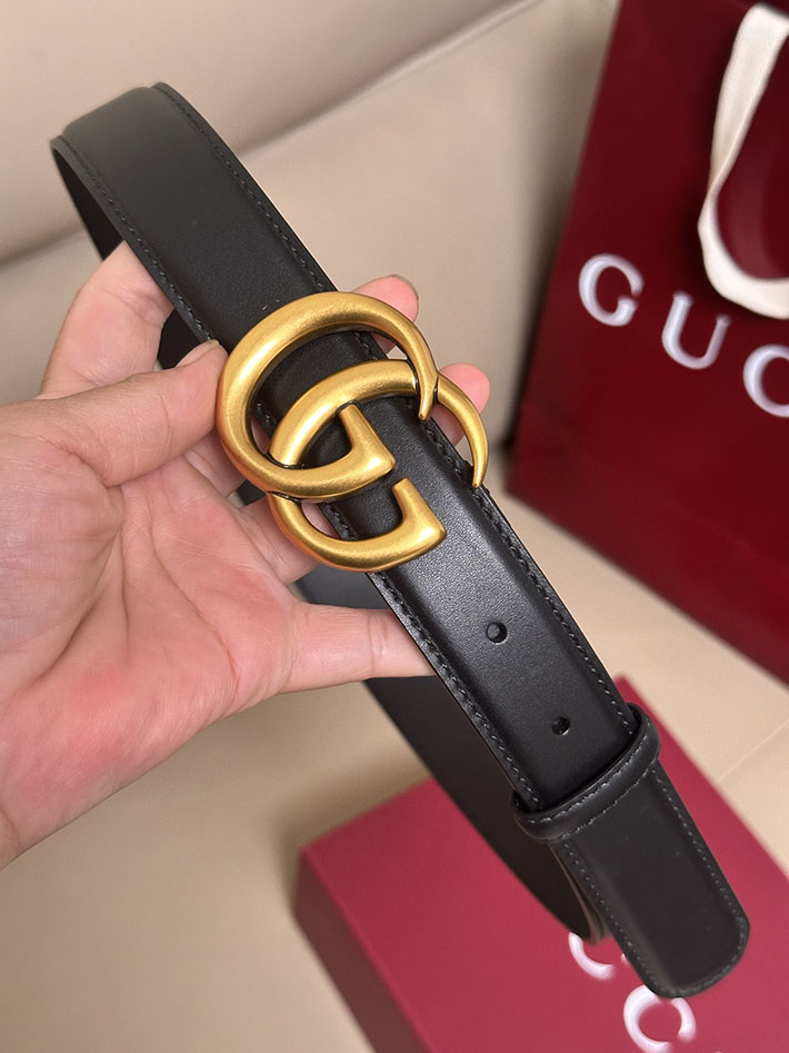 グッチ アウトレット店舗 GUCCI ダブルG 30mm GGマーモント シャイニー バックル レザー ベルト 2701962 レディース グッチ ベルト - 画像 (7)