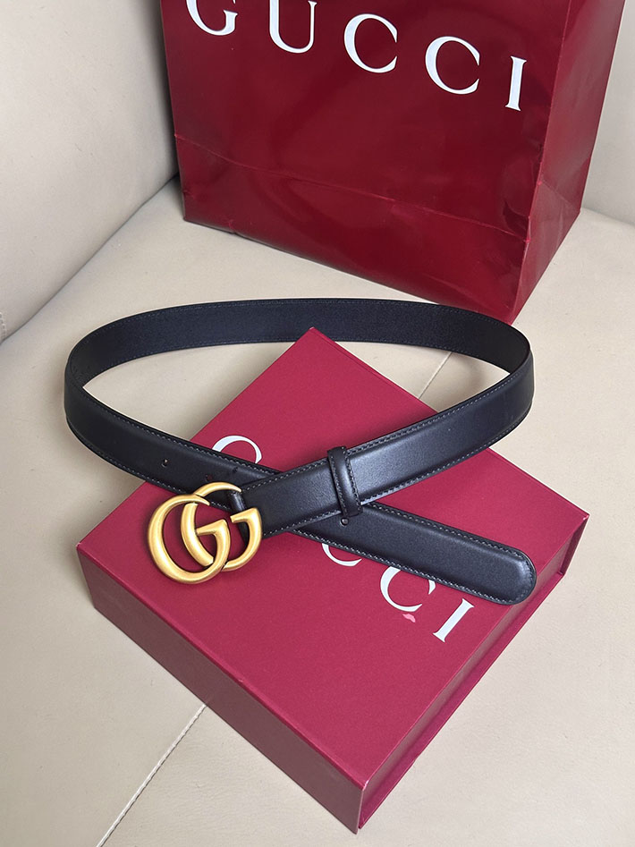 グッチ アウトレット店舗 GUCCI ダブルG 30mm GGマーモント シャイニー バックル レザー ベルト 2701962 レディース グッチ ベルト - 画像 (5)