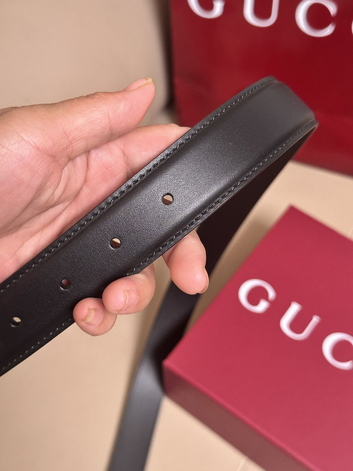 グッチ アウトレット店舗 GUCCI ダブルG 30mm GGマーモント シャイニー バックル レザー ベルト 2701962 レディース グッチ ベルト - 画像 (4)