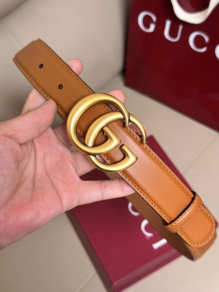 グッチ アウトレット店舗 GUCCI ダブルG 30mm GGマーモント シャイニー バックル レザー ベルト 2701963 グッチ ベルト アウトレット - 画像 (9)