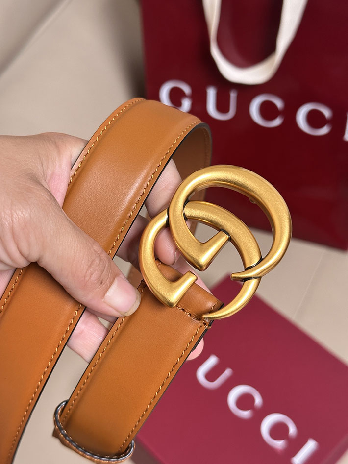 グッチ アウトレット店舗 GUCCI ダブルG 30mm GGマーモント シャイニー バックル レザー ベルト 2701963 グッチ ベルト アウトレット - 画像 (8)
