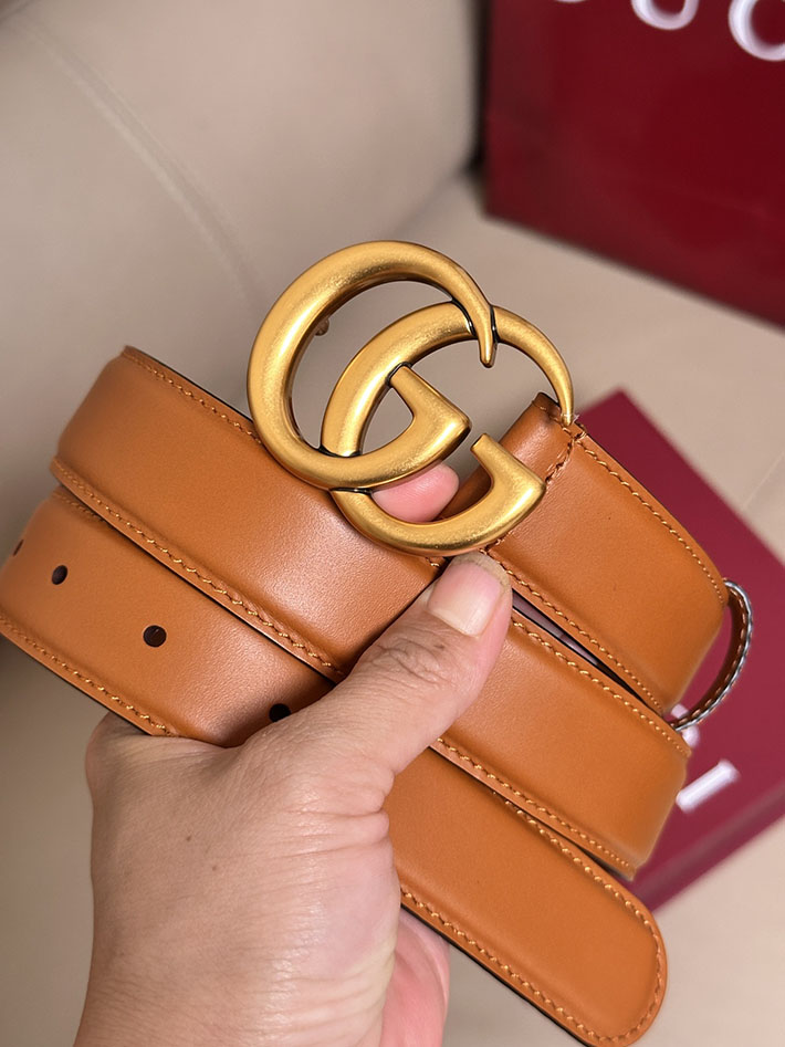 グッチ アウトレット店舗 GUCCI ダブルG 30mm GGマーモント シャイニー バックル レザー ベルト 2701963 グッチ ベルト アウトレット - 画像 (7)