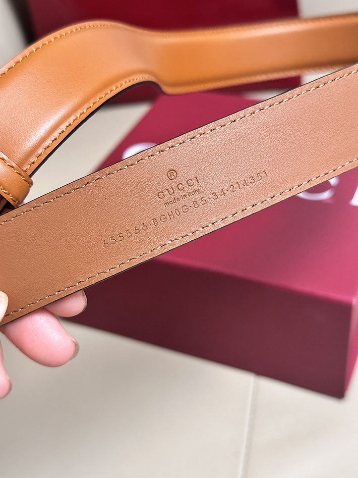 グッチ アウトレット店舗 GUCCI ダブルG 30mm GGマーモント シャイニー バックル レザー ベルト 2701963 グッチ ベルト アウトレット - 画像 (3)