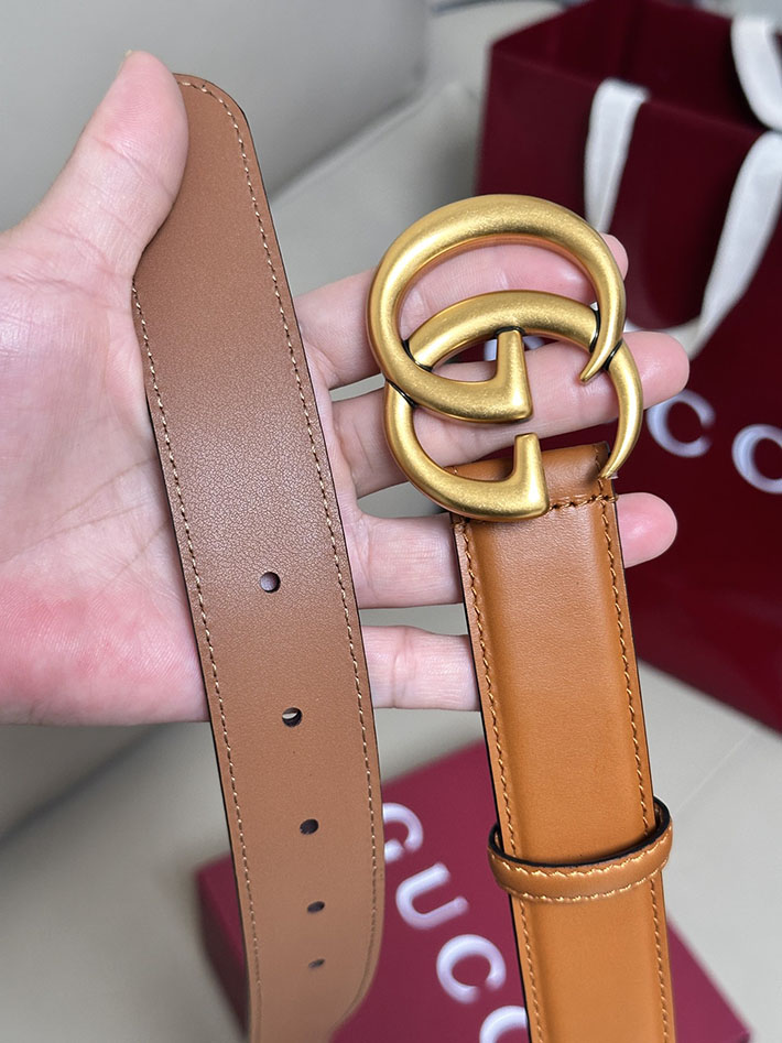 グッチ アウトレット店舗 GUCCI ダブルG 30mm GGマーモント シャイニー バックル レザー ベルト 2701963 グッチ ベルト アウトレット - 画像 (2)