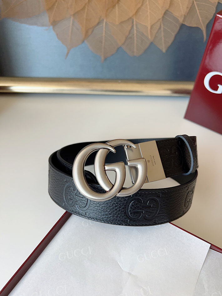 グッチ アウトレット店舗 GUCCI インターロッキングGバックル 38mm ワイドベルト エンボスジャンボ GGレザー 2701967 グッチ ベルトバックル - 画像 (9)