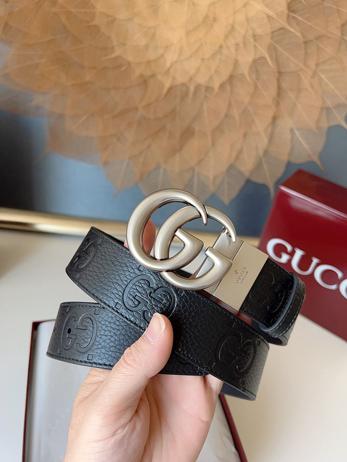 グッチ アウトレット店舗 GUCCI インターロッキングGバックル 38mm ワイドベルト エンボスジャンボ GGレザー 2701967 グッチ ベルトバックル - 画像 (8)