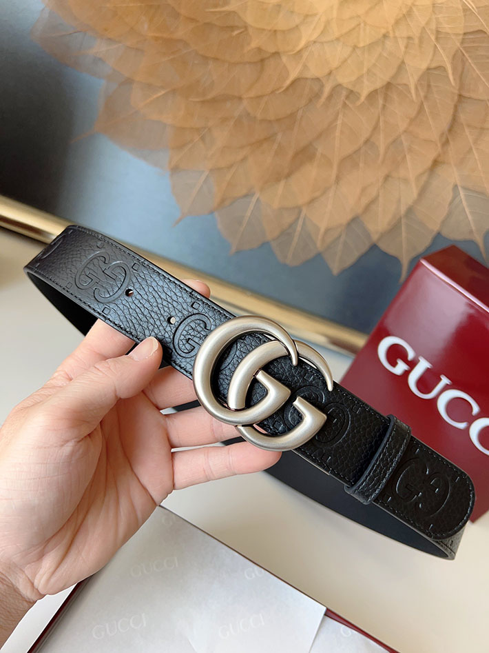 グッチ アウトレット店舗 GUCCI インターロッキングGバックル 38mm ワイドベルト エンボスジャンボ GGレザー 2701967 グッチ ベルトバックル - 画像 (5)