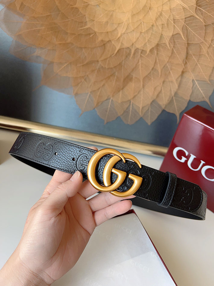 グッチ アウトレット店舗 GUCCI インターロッキングGバックル 38mm ワイドベルト エンボスジャンボ GGレザー 2701968 グッチ ベルト 安い - 画像 (9)