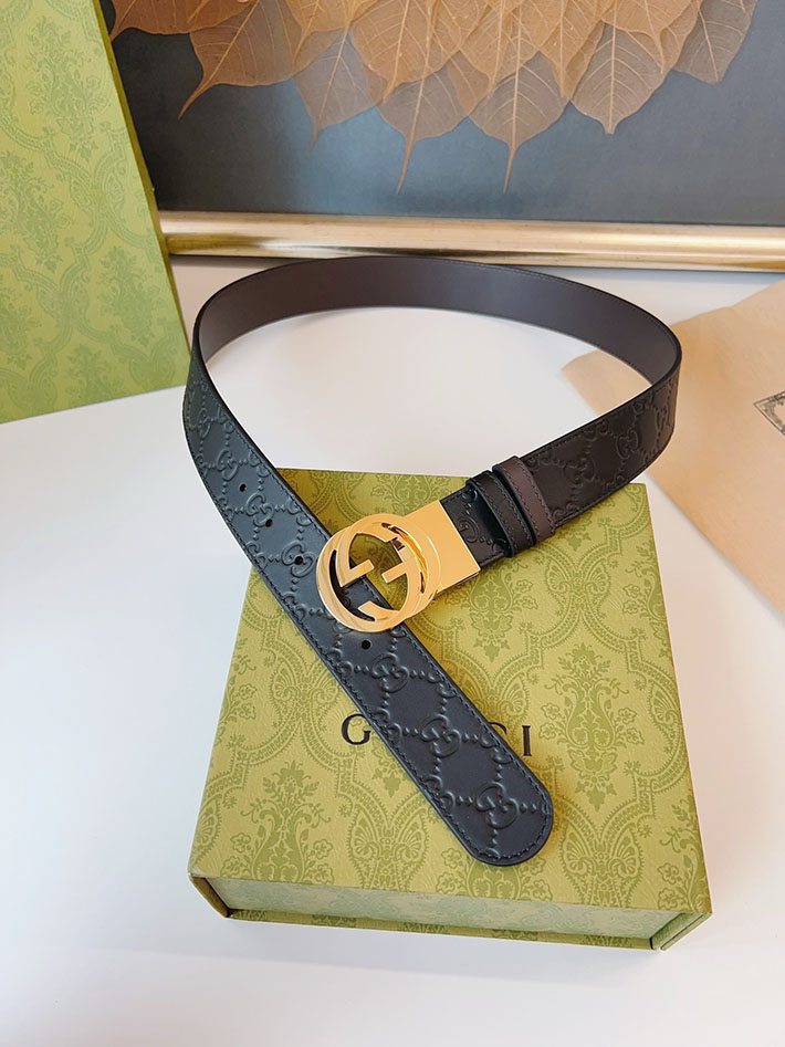 グッチ アウトレット店舗 GUCCI ベルト 38mm GGレザー グッチシマ インターロッキングG バックル 2701969 グッチ ベルト アウトレット - 画像 (8)