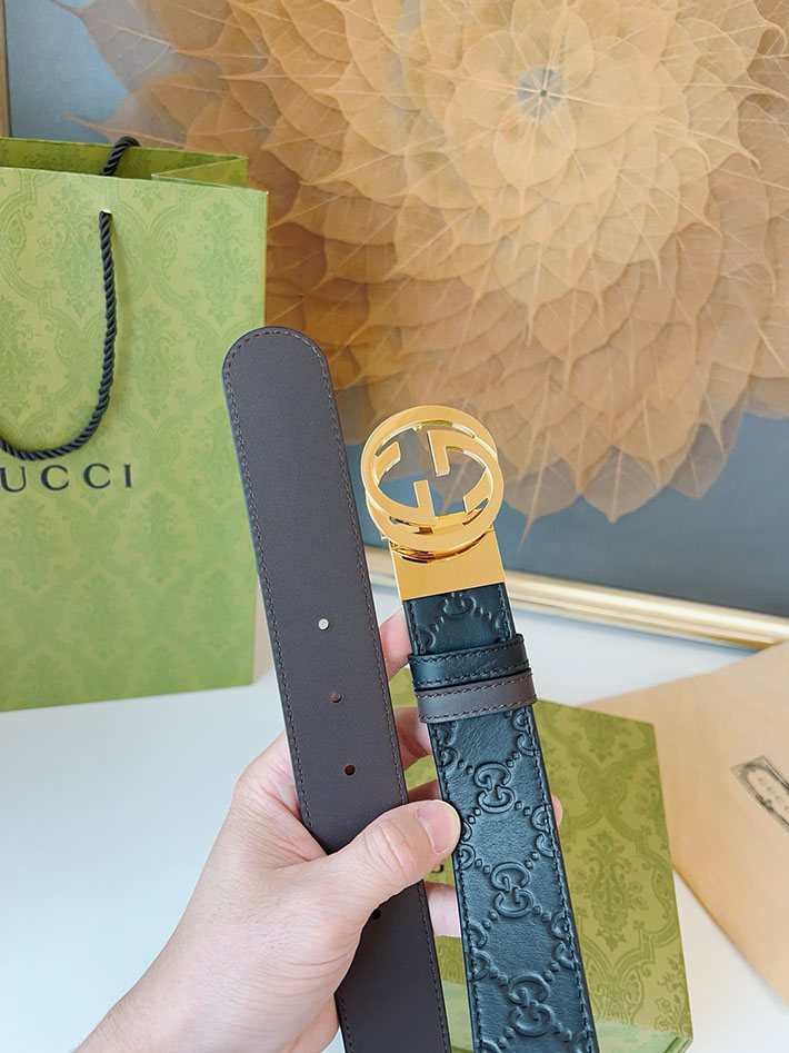 グッチ アウトレット店舗 GUCCI ベルト 38mm GGレザー グッチシマ インターロッキングG バックル 2701969 グッチ ベルト アウトレット - 画像 (6)