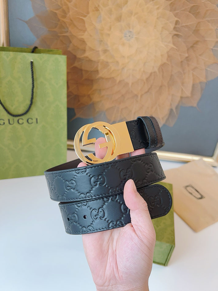 グッチ アウトレット店舗 GUCCI ベルト 38mm GGレザー グッチシマ インターロッキングG バックル 2701969 グッチ ベルト アウトレット - 画像 (5)
